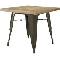 GGM Möbel Tolix Tisch | Rost | B:T:H 60 x 60 x 78 cm | Industrie Tisch, Retrotisch, Industrial Tisch