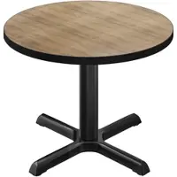 GGM Möbel BSM | Bistro Tisch | Ø 80 x 74,5 cm | Schwarzer Rand | Rund | Eiche / Schwarz