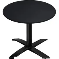 GGM Möbel CPTG | Bistro Tisch | Ø:H 70 x 76 cm | Schwarz / Aluminium Schwarz | Zusatzgewicht