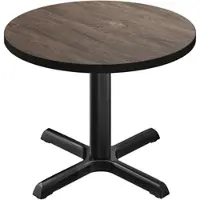 GGM Möbel BSM | Bistro Tisch | Ø 80 x 74,5 cm | Schwarzer Rand | Rund | Light Wenge / Schwarz
