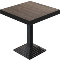 GGM Möbel BPY | Bistro Tisch | 60 x 60 x 81 cm | Quadratisch | Schwarzer Rand | Light Wenge / Schwarz