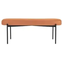 Meet Ovale Bank »Gaia L« mit Kunstlederbezug orange, 118x45.5x42 cm