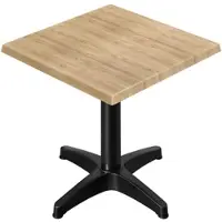 GGM Möbel WBC | Bistro Außen Tisch | B:T:H 60 x 60 x 80,5 cm | Eiche / Schwarz | Quadratisch