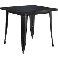 GGM Möbel Tolix Tisch | Schwarz | B:T:H 70 x 70 x 78 cm | Industrie Tisch, Retrotisch, Industrial Tisch