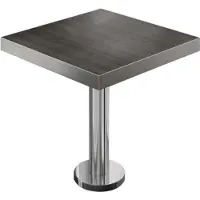 GGM Möbel BML | Bistro Tisch | 70 x 70 x 77 cm | Quadratisch | Edelstahl Rand | Wenge / Edelstahl