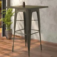 GGM Möbel Tolix Tisch | Rost | B:T:H 70 x 70 x 106 cm | Industrie Tisch, Retrotisch, Industrial Tisch
