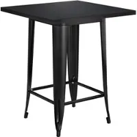 GGM Möbel Tolix Tisch | Schwarz | B:T:H 70 x 70 x 106 cm | Industrie Tisch, Retrotisch, Industrial Tisch