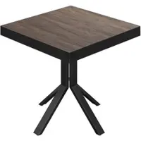 GGM Möbel BE | Bistro Tisch | 70 x 70 x 77 cm | Quadratisch | Schwarz Rand | Light Wenge / Schwarz