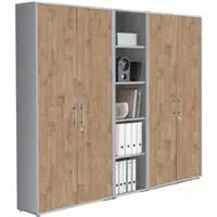 BMG Möbel Aktenschrank Office Edition Sw Set 10 Grau/Eichefarben