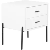 Premium Living Nachttisch Pelotas Weiß/Schwarz