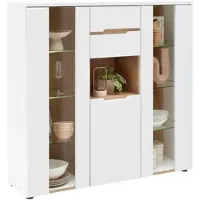 Momax Highboard Dallas Weiß/Eiche Artisan