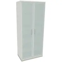 Fm Büromöbel Aktenschrank »Sidney« 5 OH satinierte Acrylglastüren weiß, 80x186.9x44.2 cm