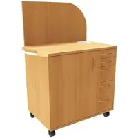 Fm Büromöbel Technikwagen »Oldenburg« braun, 110x150x64.2 cm