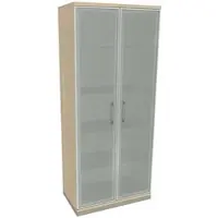 Fm Büromöbel Aktenschrank »Oldenburg« 5 OH satinierte Acrylglastüren braun, 80x186.9x44.2 cm