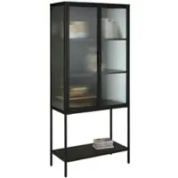 Premium Living Vitrine Cube in Schwarz