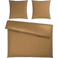 Momax Bettwäsche Dobby Streif XXL Goldfarben ca. 200x200cm