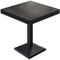 GGM Möbel BPA | Bistro Tisch | Quadratisch | Schwarzer Rand | 60 x 60 x 81 cm | Wenge / Schwarz
