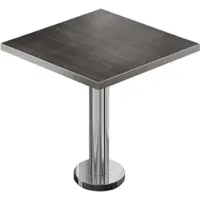 GGM Möbel BML | Bistro Tisch | 60 x 60 x 74,5 cm | Quadratisch | Edelstahl Rand | Wenge / Edelstahl