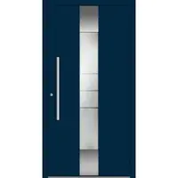 Haustuerenland.de SCHÜCO ADS 75.SI Haustür Aluminium "AMADEJA" Stahlblau RAL 5011 innen öffnend DIN links