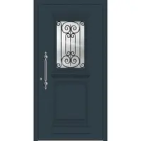 Haustuerenland.de Aluminium Landhaustür "AMALIA" 78 mm RC2 Anthrazit RAL 7016 innen öffnend DIN links