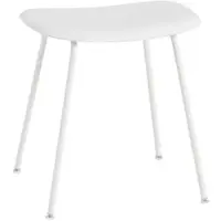 Muuto Fiber Stool, tube base, natural white / weiß