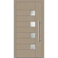 Haustuerenland.de Haustür mit Fingerprint "HENRIKE" 79 mm RC2 Graubeige RAL 1019 beidseitig innen öffnend DIN rechts
