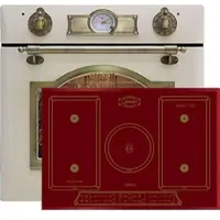 Kaiser Herd-set Elektro Backofen EH 6355 ElfEm+KCT 7797 FI RotEm Induktions Kochfeld 77 cm