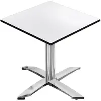 GGM Möbel CPTG | Bistro Tisch | B:T:H 70 x 70 x 76 cm | Weiß / Aluminium | Zusatzgewicht