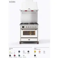 ILVE Majestic M09N TFT Range Cooker Gasherd oder auch Induktion 90 cm Breite in 8 Farben