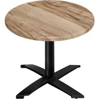 GGM Möbel WTG | Bistro Außen Tisch | Ø:H 70 x 75,5 cm | Sheesham / Schwarz | Rund