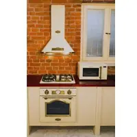 Kaiser Set Empire Elfenbein Einbau Elektro Backofen EH 6355 ElfEm + Gaskochfeld KG 6325 ElfEm + Dunstabzugshaube 60cm A 6315 ElfEm