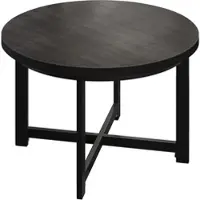GGM Möbel BO | Bistro Tisch | Ø80xH52cm | 25mm | Schwarzer Rand | Wenge/ Schwarz
