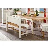 1a Direktimport Sitzbank, weiß lackiert, im Landhausstil, 140cm, gedrechselte Beine, aus Mexiko