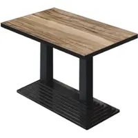 GGM Möbel BPY | Bistro Tisch | 110 x 60 x 78,5 cm | Quadratisch | Schwarzer Rand | Sheesham / Schwarz