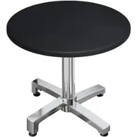 GGM Möbel WBO | Bistro Außen Tisch | Ø:H 70 x 78,5 cm | Schwarz / Aluminium | Rund | Klappbar + Zusatzgewicht