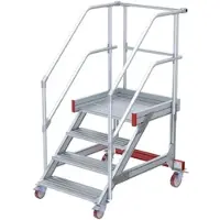 Euroline 513 Wartungsbühne 45° 1000mm Stufenbreite 4 Stufen Alu gerieft