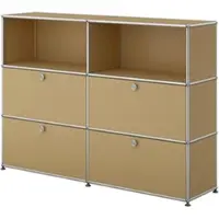 USM United Soft USM Haller Sideboard mit 4 Klapptüren und 2 offenen Fächern beige