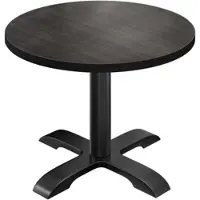 GGM Möbel BSD | Bistro Tisch | Ø 70 x 74,5 cm | Rund | Schwarzer Rand | Wenge / Schwarz