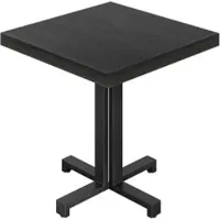 GGM Möbel KPA | Bistro Tisch | B:T 80 x 80 cm | H 78 cm | Schwarz | Gestell: Schwarz