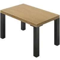 GGM Möbel KM | Bistro Tisch | B:T 120 x 70 cm | H 78 cm | Eiche | Gestell: Schwarz