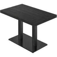 GGM Möbel KM | Bistro Tisch | 130 x 80 cm | H 77 cm | Schwarz | Gestell: Schwarz