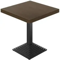 GGM Möbel KPY | Bistro Tisch | B:T 70 x 70 cm | H 82 cm | Walnuß | Gestell: Schwarz