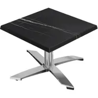 GGM Möbel WTG | Jamaika Loungetisch | B: T: H: 60 x 60 x 37 cm | Schwarz Marmor / Aluminium | Klappbar | Zusatzgewicht