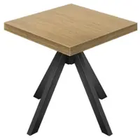 GGM Möbel KO | Bistro Tisch | B:T 80 x 80 cm | H 78 cm | Eiche | Gestell: Schwarz