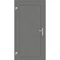 Haustuerenland.de Aluminium Nebeneingangstür "DIANA-G" 69 mm Graualuminium RAL 9007 beidseitig außen öffnend DIN links