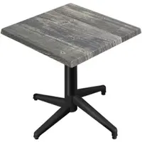 GGM Möbel WAP | Bistro Außen Tisch | B:T:H 70 x 70 x 74 cm | Rustikal Kiefer / Schwarz | Quadratisch