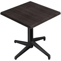 GGM Möbel WAP | Bistro Außen Tisch | B:T:H 70 x 70 x 74 cm | Wenge / Schwarz | Quadratisch