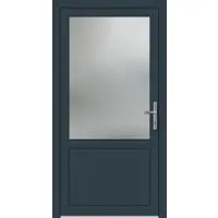 Haustuerenland.de PREMIUM Aluminium Nebeneingangstür "CELINE-Q" 59 mm Anthrazit RAL 7016 beidseitig innen öffnend DIN rechts