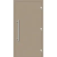 Haustuerenland.de Haustür mit Fingerprint "GESA" 79 mm RC2 Graubeige RAL 1019 außen öffnend DIN rechts