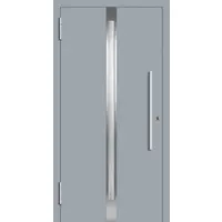 Haustuerenland.de Aluminium Haustür RC2 "COSIMA" 78 mm Fenstergrau RAL 7040 beidseitig außen öffnend DIN links